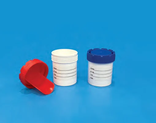 Stool Sample Container, PP with HDPE Closure — catalogue illustration