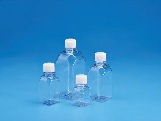 Sterile Media Bottle, PC with White HDPE closure, Tray Pack — catalogue illustration